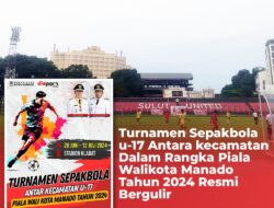 Turnamen sepakbola U-17 antar kecamatan dalam rangka Piala Walikota Manado Tahun 2024 Resmi Digelar