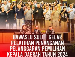 Bawaslu Sulut Gelar Pelatihan Penanganan Pelanggaran Pemilihan Kepala Daerah Tahun 2024