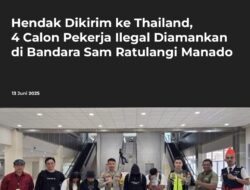 Hendak Dikirim ke Thailand, 4 Calon Pekerja Ilegal Diamankan di Bandara Sam Ratulangi Manado