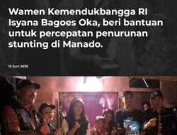 Wamen Kemendukbangga RI Isyana Bagoes Oka, beri bantuan untuk percepatan penurunan stunting di Manado