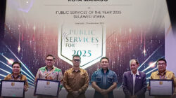 Dukcapil Kota Manado Raih Penghargaan Public Services of The Year 2025