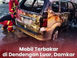 Mobil Terbakar di Dendengan Luar, Damkar Manado Bertindak Cepat