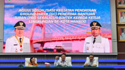 Wali Kota Andrei Angouw Hadiri Sosialisasi Pendataan PBI dan Bimtek Ketua Lingkungan se-Kota Manado